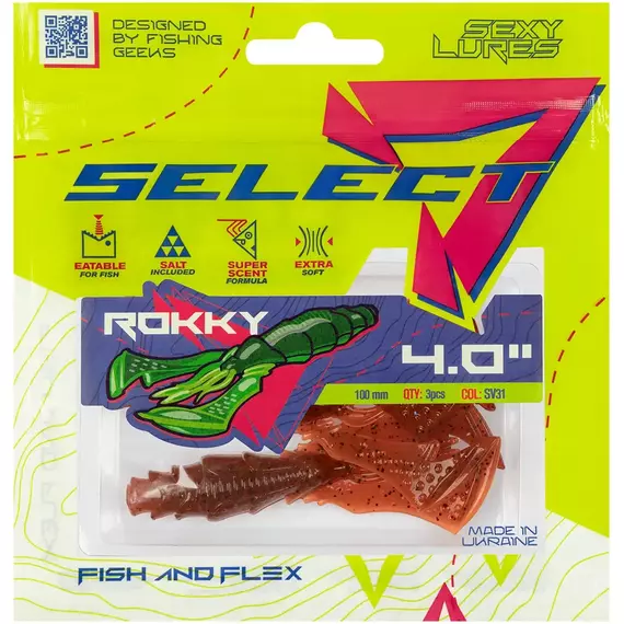 Силікон Select Rokky 4" SV31 (3 шт / уп), Расцветка силикона: SV31, фото , изображение 2